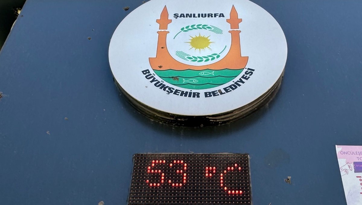 Şanlıurfa'da termometreler 53 dereceyi gösterdi