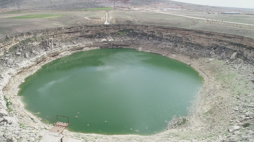 Timraş Obruk Gölü'nün suyu 8 metre azaldı - 6