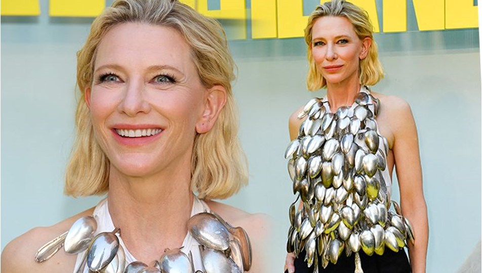 Cate Blanchett, Üzerinde 102 Tane Kaşık Taşıdı 20 Oscar'lı oyuncu Cate Blanchett'in kıyafetinde 102 tane kaşık kullanıldı