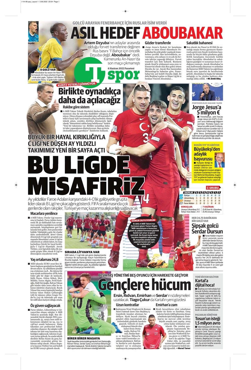 Günün spor manşetleri (6 Haziran 2022) - 5