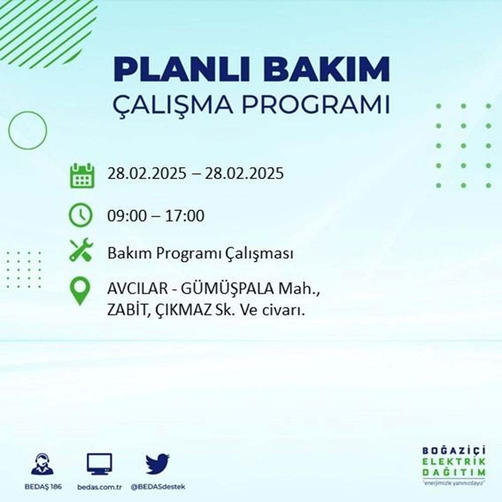 İstanbul'da Elektrikler Ne Zaman Gelecek? 21 İlçede BEDAŞ Kesinti Alarmı (28 Şubat) 76 np3b6B g0E24g4j5DGOW5Q