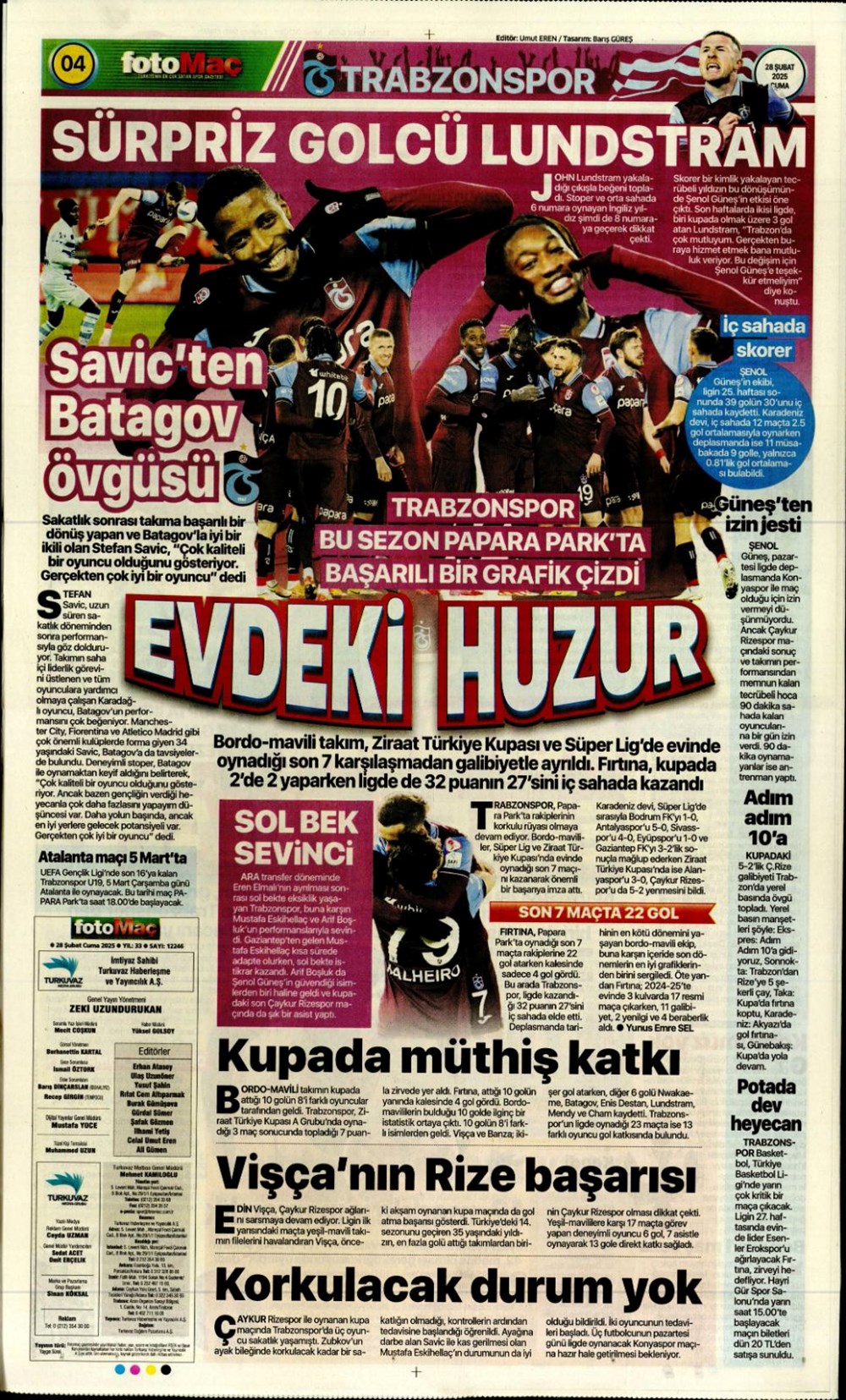"Çeyrek finalde derbi var" (28 Şubat 2025 spor manşetleri) - 9