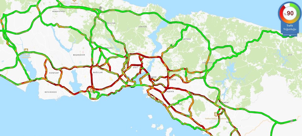 İstanbul'da iş çıkışı trafik yoğunluğu - 1