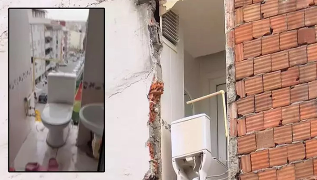 İstanbul'da şoke eden görüntü | Yıkım sırasında ortaya çıktı: Tuvalet açıkta kaldı