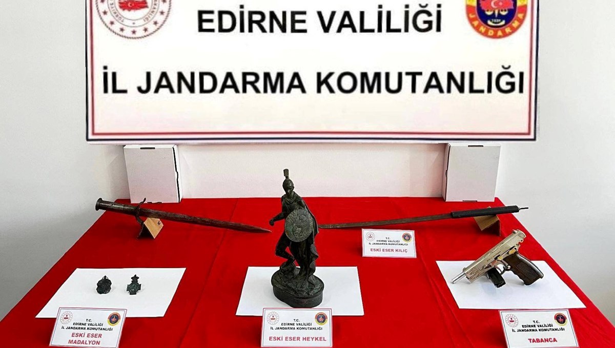 Edirne'de tarihi eser operasyonu Edirne'de tarihi eser operasyonu