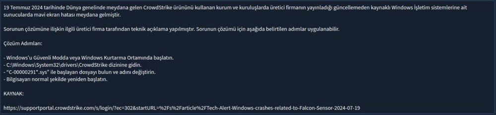 Türkiye’den de birçok şirket etkilendi: Bakan Uraloğlu’ndan Crowdstrike arızasıyla ilgili açıklama - 7