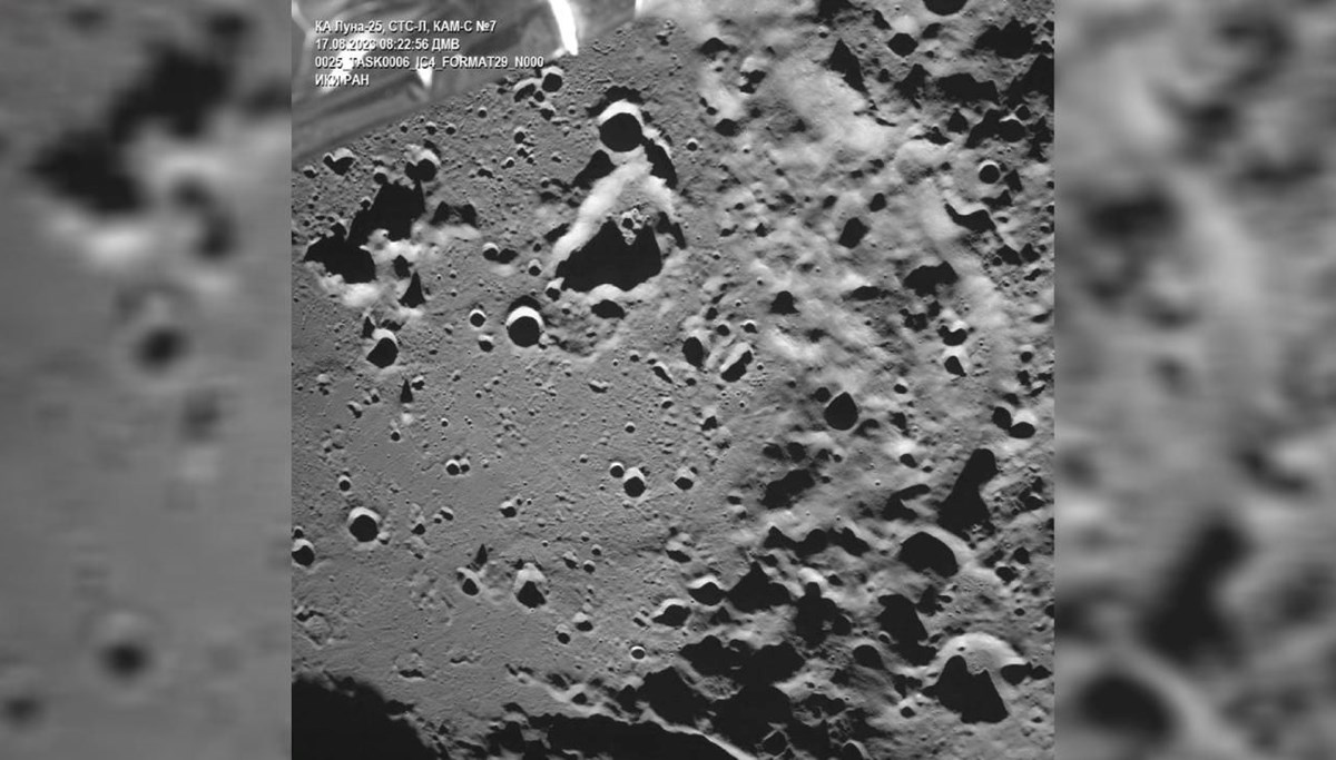Luna-25'den Ay yüzeyinin ilk fotoğrafı geldi