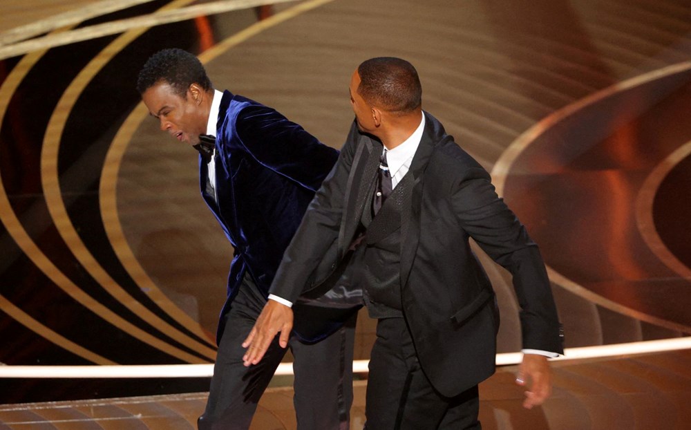 Will Smith, Oscar töreninde komedyen Chris Rock'a tokat attı: Karımın adını ağzına alma - 5