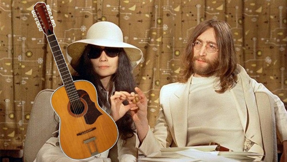 John Lennon'ın tavan arasında bulunan gitarı rekor fiyata satıldı