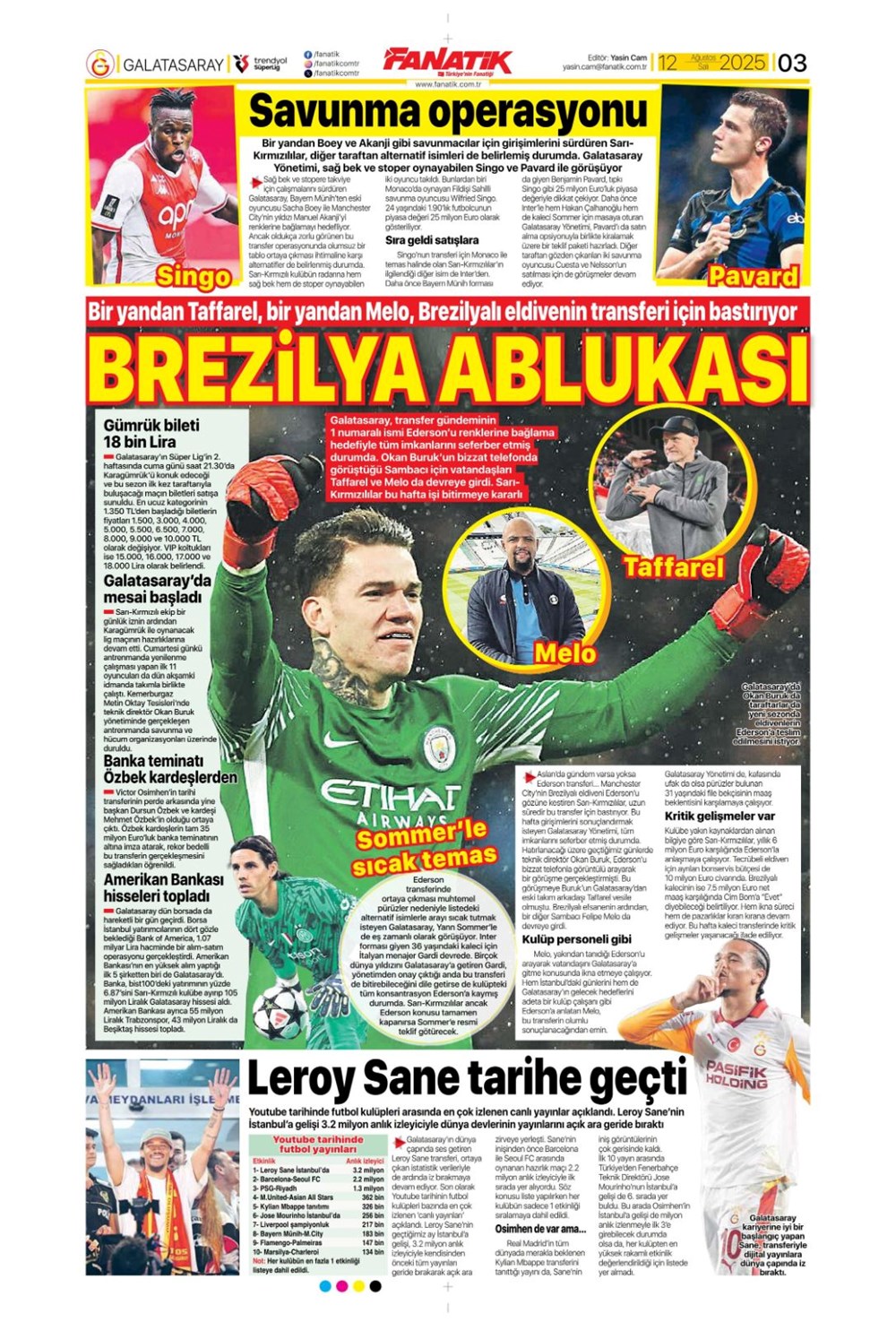 "Altyapıya Osimhen menüsü" (12 Ağustos spor manşetleri) - 5