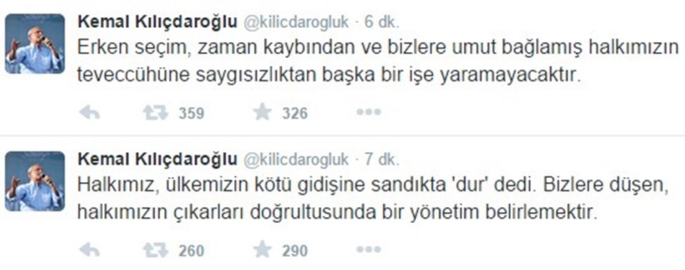 Kılıçdaroğlu'dan erken seçim açıklaması - 1