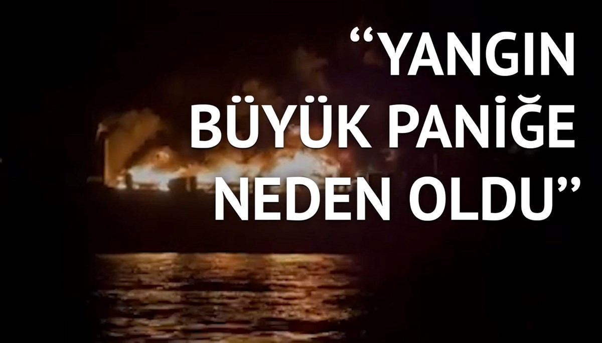 Yanan feribottaki Türk anlattı