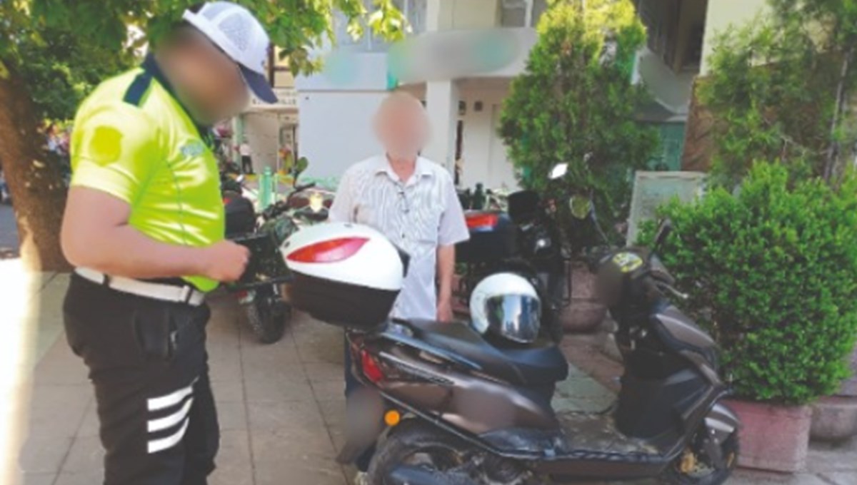 Trafiğe kapalı alana giren 17 motosikletliye ceza yazıldı Trafiğe kapalı alana giren 17 motosikletliye ceza yazıldı