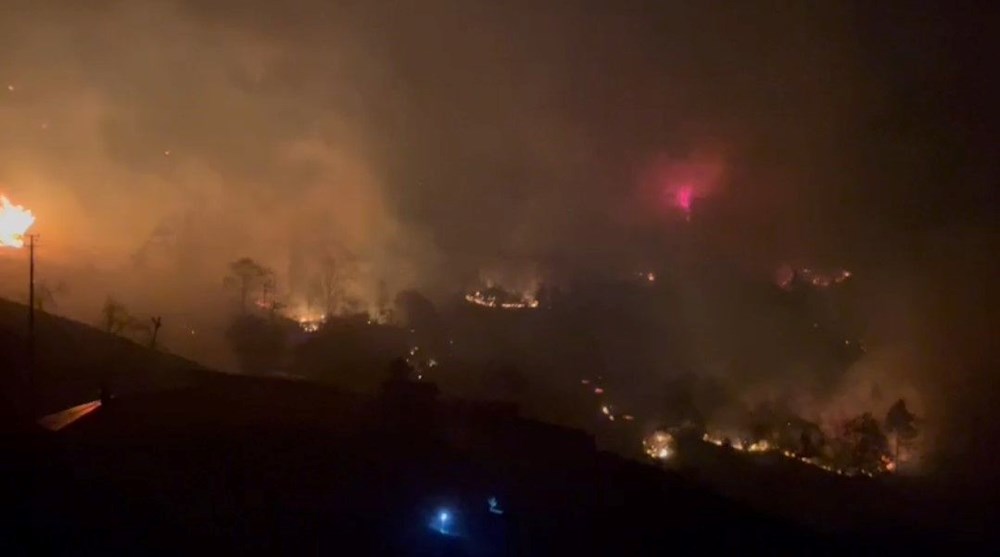 Trabzon'un birçok noktasında orman yangını - 10