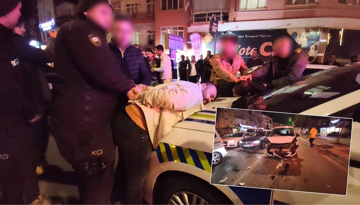 Kimlik sorulan alkollü sürücü şube müdürüne tekme attı