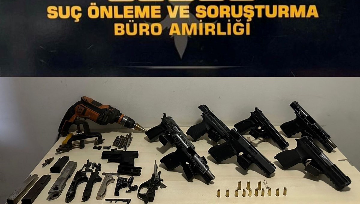 İzmir'de kaçak silah atölyesi baskınında 3 gözaltı