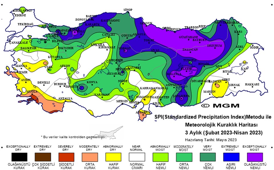 Yağışlar arttı, haritanın rengi değişti - 1