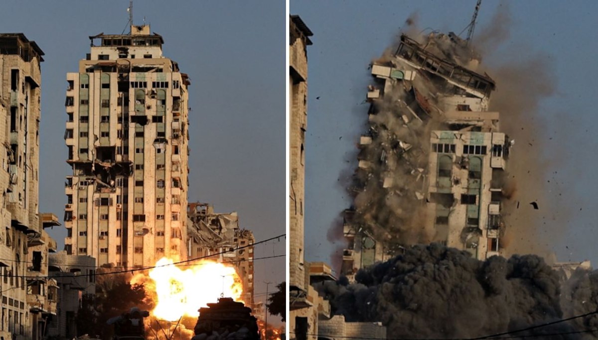 İsrail, Gazze kentinde çok katlı bir binayı daha vurdu