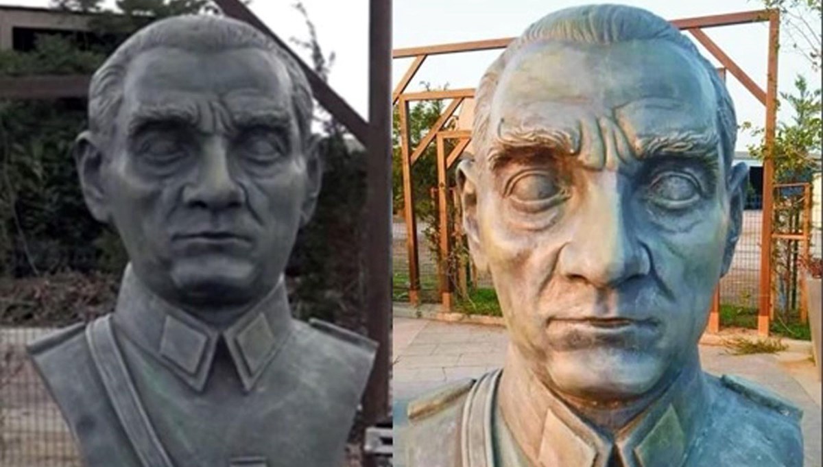 Çanakkale'de tepki çeken Atatürk büstü için karar Çanakkale'de tepki çeken Atatürk büstü için karar
