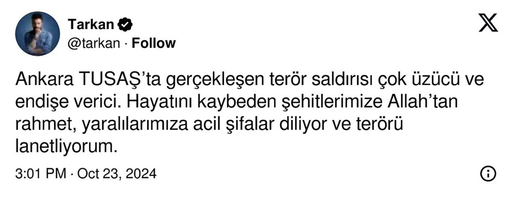 Ünlüler terör saldırısını lanetledi: Başımız sağ olsun - 6