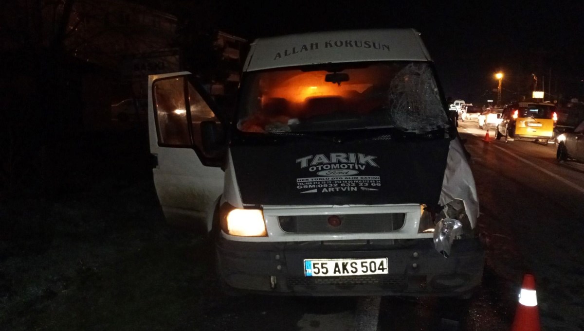 Samsun'da minibüsün çarptığı kişi öldü Samsun'da minibüsün çarptığı kişi öldü