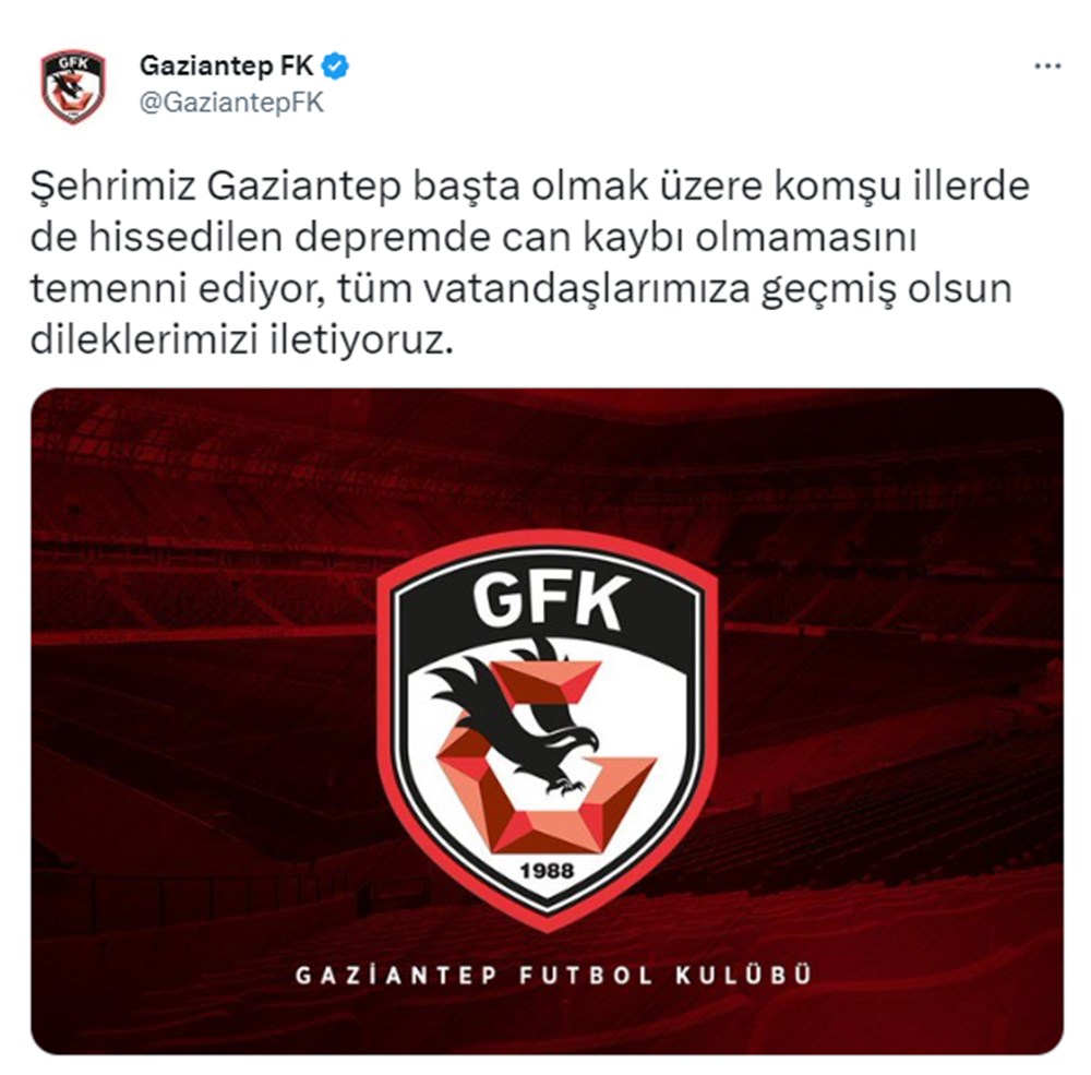 TFF ve Süper Lig kulüplerinden geçmiş olsun mesajı - 13