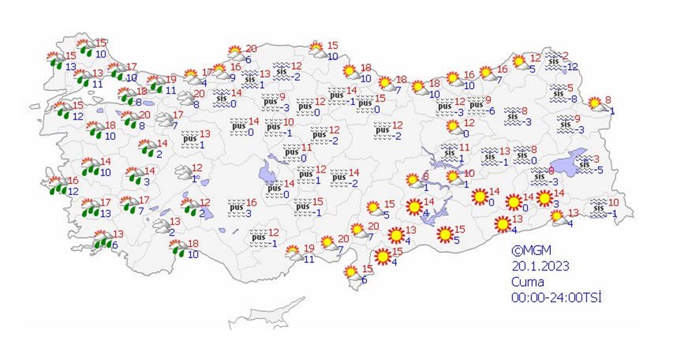 19 il için sarı ve turuncu kodlu uyarı (Bugün hava nasıl olacak?) - 11