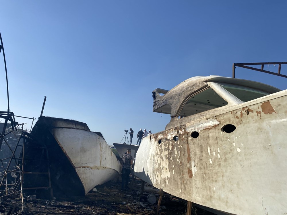 Antalya'da orman yangını | Otluk alanda çıktı teknelere sıçradı - 7