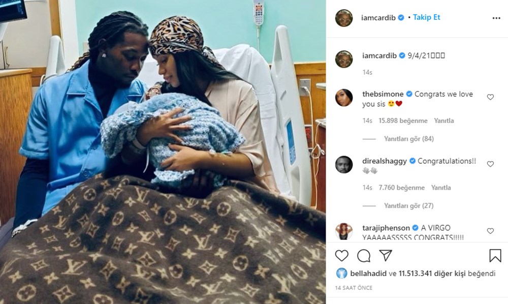 Cardi B ikinci çocuğunu dünyaya getirdi - 2