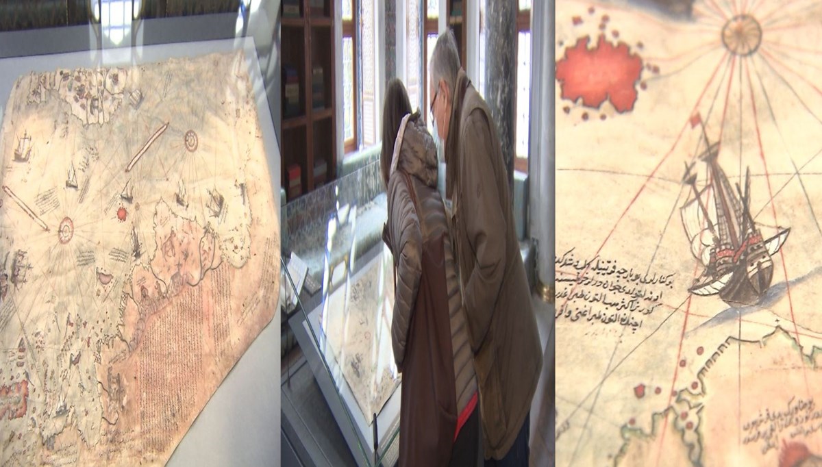 Piri Reis’in 508 yıllık haritası Topkapı Sarayı’nda