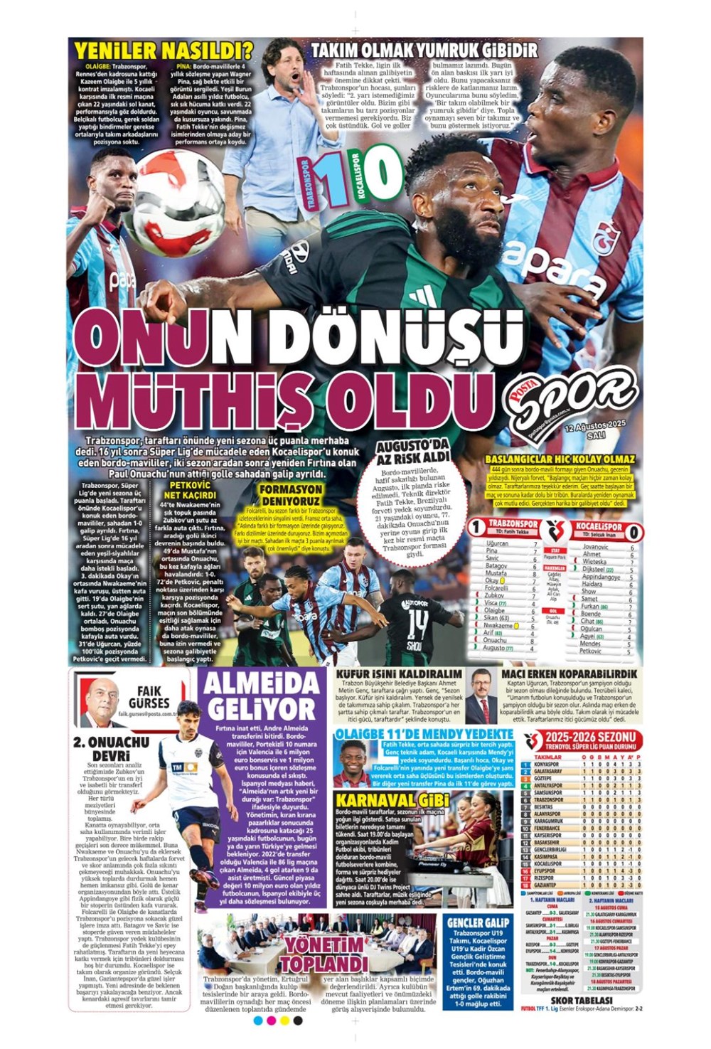 "Altyapıya Osimhen menüsü" (12 Ağustos spor manşetleri) - 17