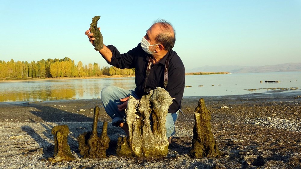 Van Gölü’nde sular çekilince mikrobiyalitler ortaya çıktı - 3