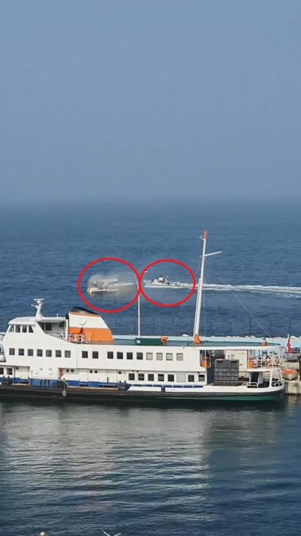 Marmara Denizi’nde tekne yangını - 1