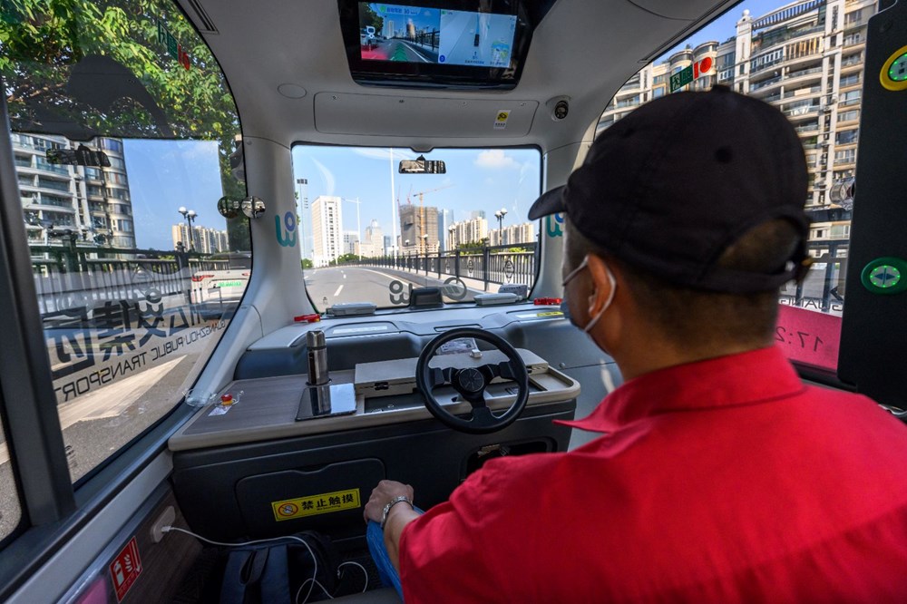 Çin'de sürücüsüz otobüsler test sürüşüne başladı - 9