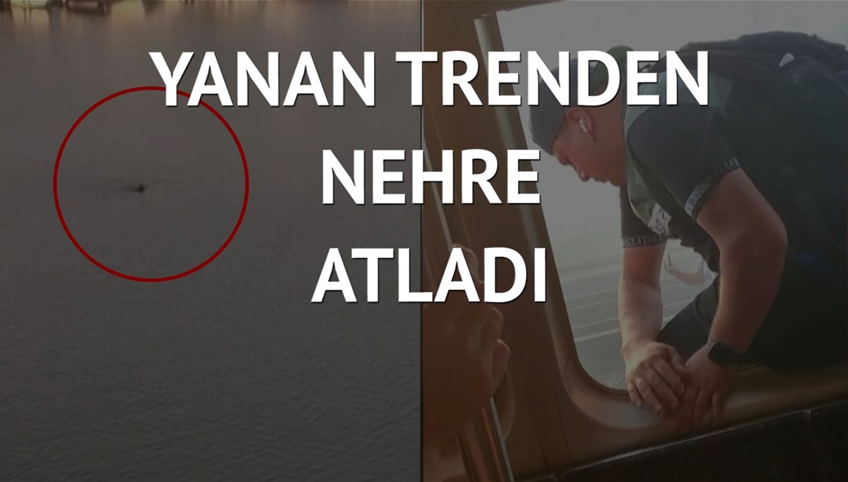 Trende yangın çıkınca yolcular pencereden atlayarak kurtuldu