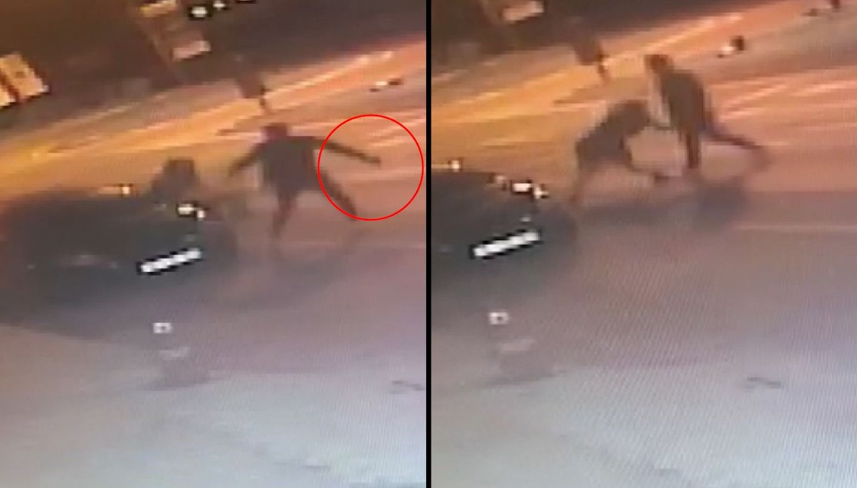 Eşini sokak ortasında dövüp bıçakladı