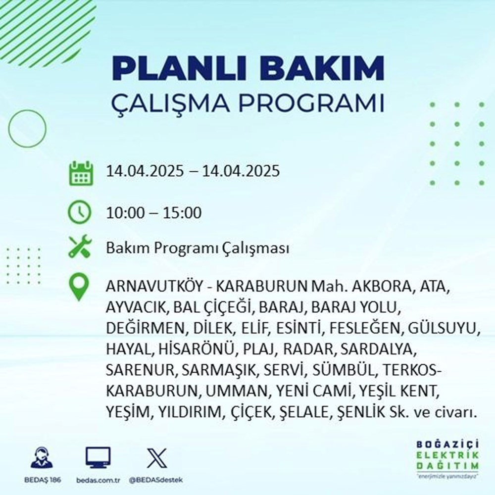 İstanbul'un 23 ilçesinde elektrik kesintisi: Elektrikler ne vakit gelecek? 9 saat sürecek (14 Nisan BEDAŞ kesinti programı) 76 pFYE4iEFpkujzGHfbSQ2jg