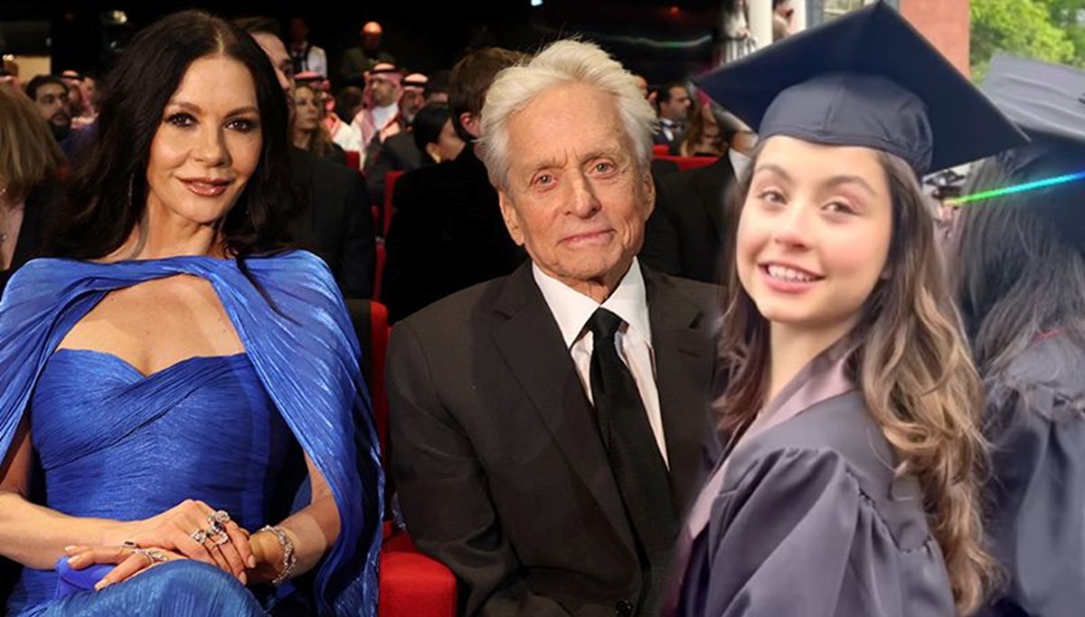 Catherine Zeta-Jones ile Michael Douglas'ın gurur günü