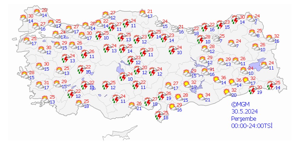 19 il için sarı kodlu uyarı: Sıcaklık azalıyor, kuvvetli yağış geliyor! 32 Meteoroloji'den 19 il için sarı kodlu uyarı: Sıcaklık azalıyor, kuvvetli yağış geliyor! (Yeni haftada hava nasıl olacak?) - 16