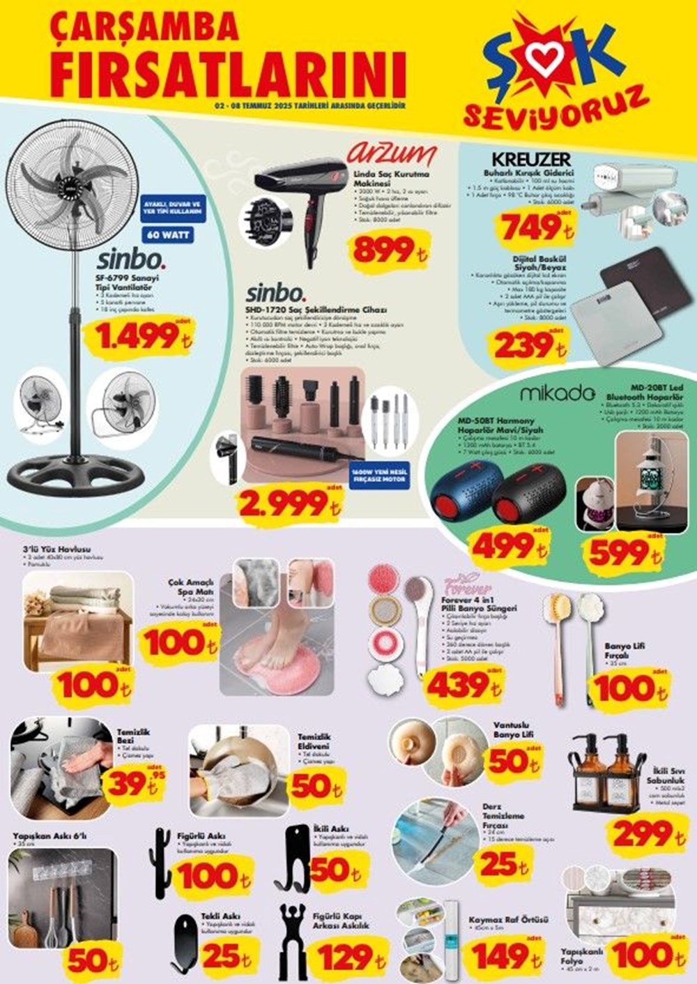 ŞOK aktüel 2-8 Temmuz: ŞOK aktüel ürünlerde aşure günü esintisi! Bu hafta; kamp sandalyeleri, termos, piknik çantası, vantilatör, spa matı satışta - 8