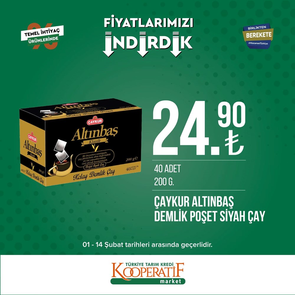 Tarım Kredi Kooperatif Market güncel indirimli ürünler listesini paylaştı Tarım Kredi Kooperatif Market yeni indirimli ürünler listesi belli oldu (1-14 Şubat güncel indirimli ürünler kataloğu) - 24