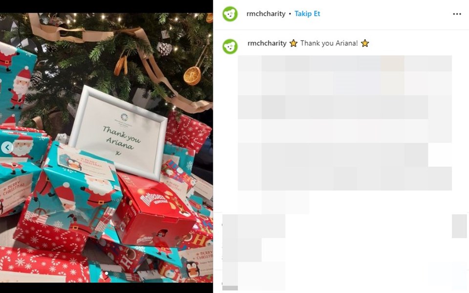 Ariana Grande'den hasta çocuklara Noel hediyesi - 1