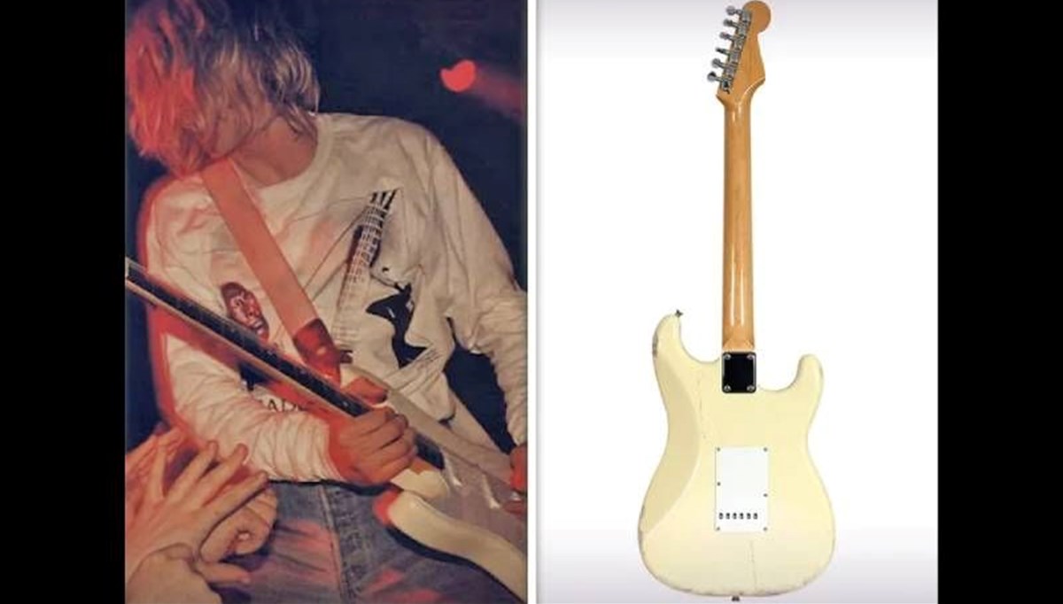 Kurt Cobain'in kırık gitarı satıldı