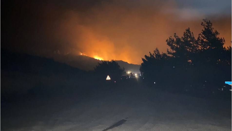 KKTC'de 5 gündür süren orman yangını sağanak etkisiyle söndü
