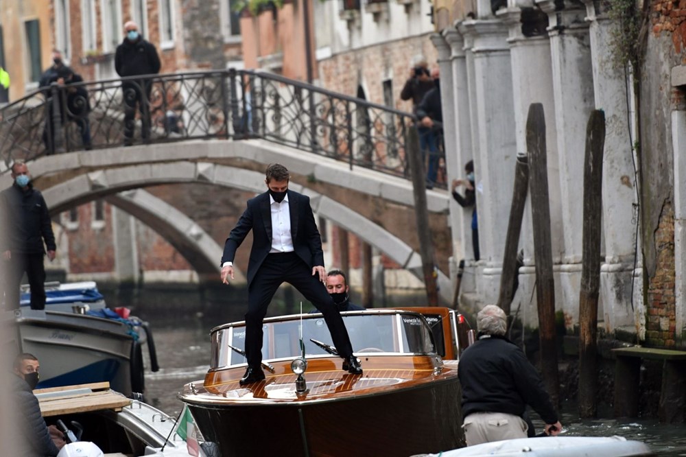 Tom Cruise Görevimiz Tehlike 7 filminin Venedik'teki setinde - 5