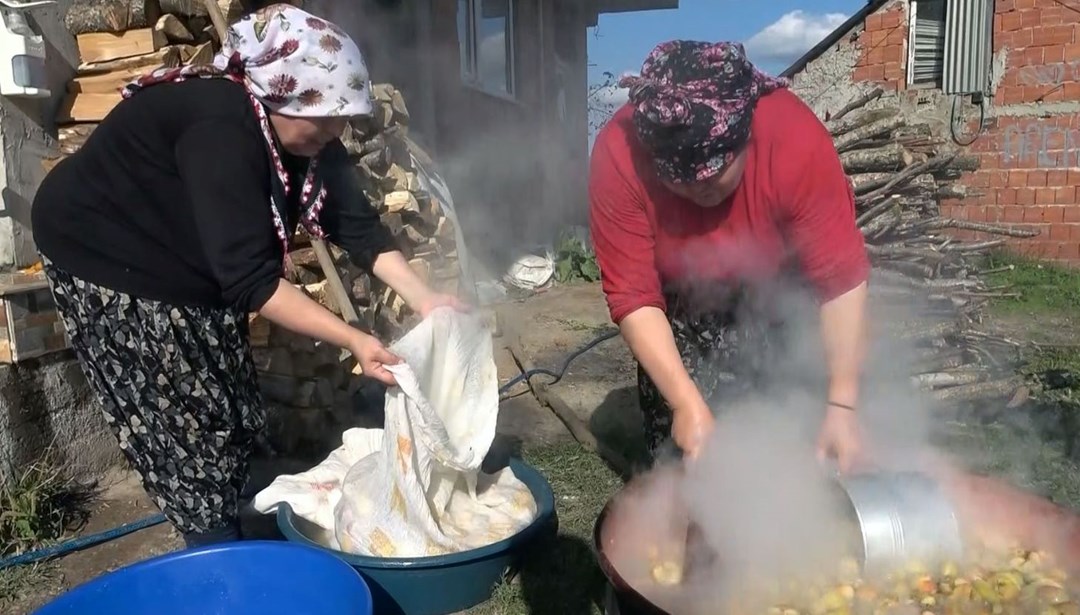 Hem ekonomik gelir sağlıyor, hem de kışa hazırlık yapıyor: Bahçesinden toplayarak üretiyor