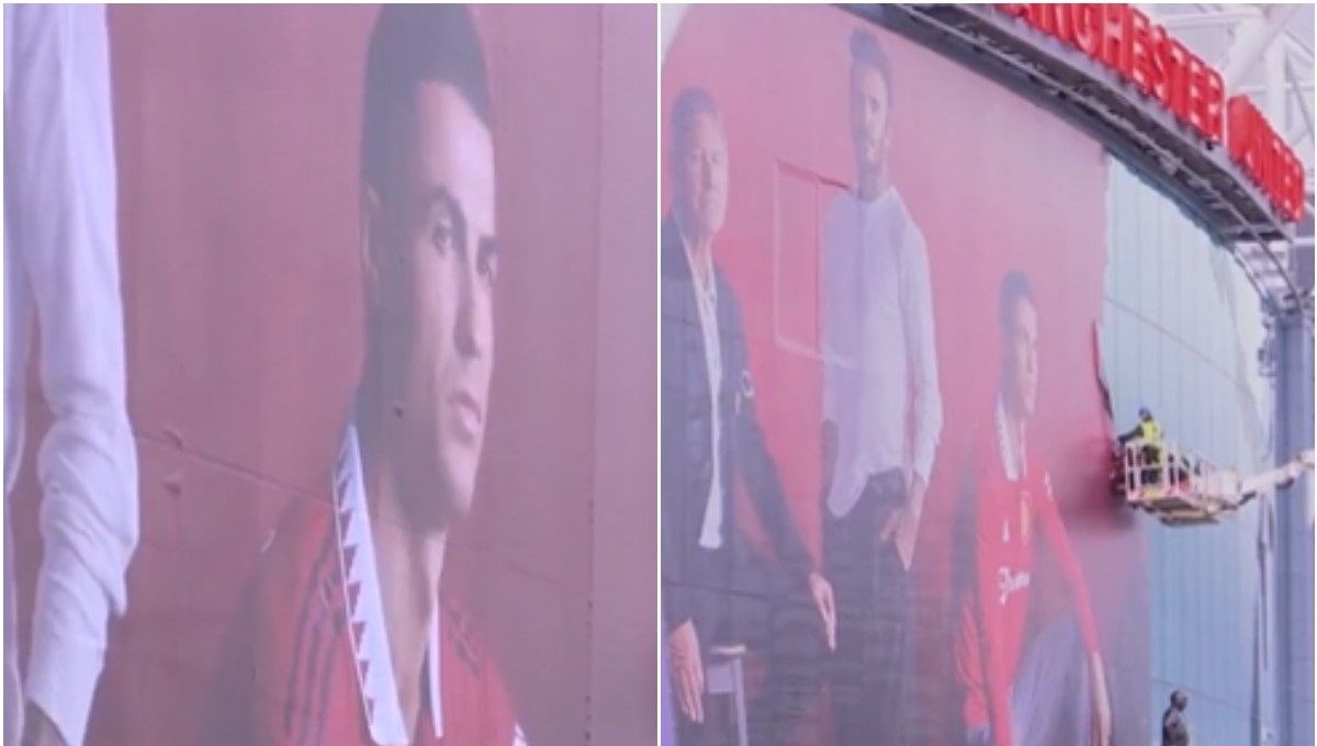 Manchester United, Ronaldo'nun posterini Old Trafford'dan kaldırdı