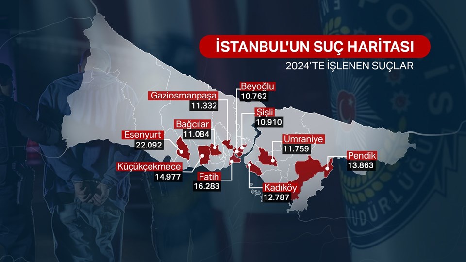 İstanbul'un suç haritası: İlk sırada Esenyurt var - 1