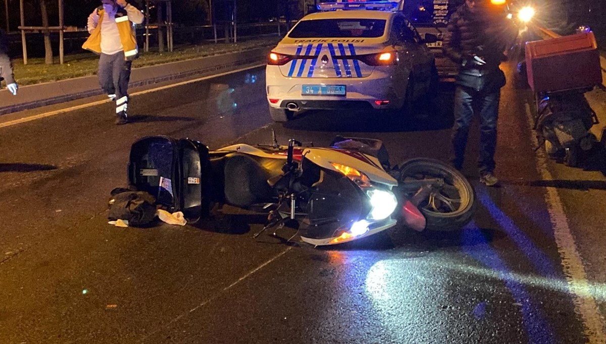 Şişli'deki motosiklet kazasında 2 kişi yaralandı