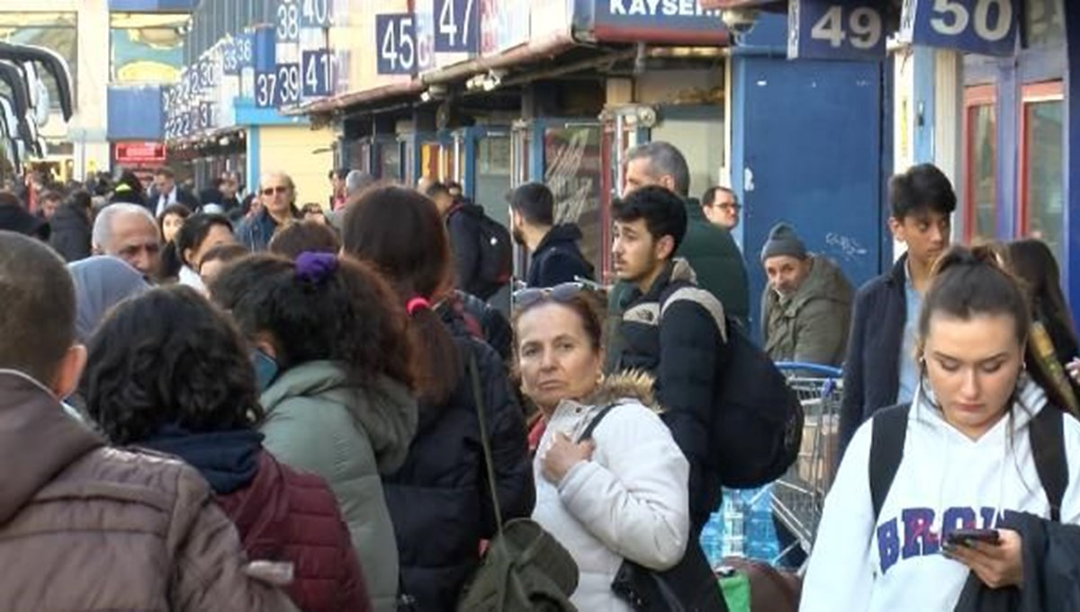 Otogarda yarıyıl tatili yoğunluğu